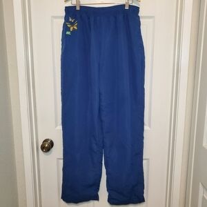 Melody Ehsani Womens Pants L Blue Parachute Ankle Zip Streetwear Casual